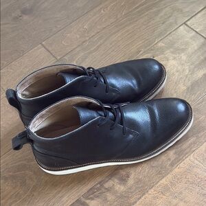 Hush Puppies Chukka Boots Black Soft Leather Men’s 12
